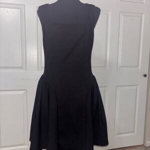 SHEIN Black Sleeveless Fit-and-Flare Mini Dress